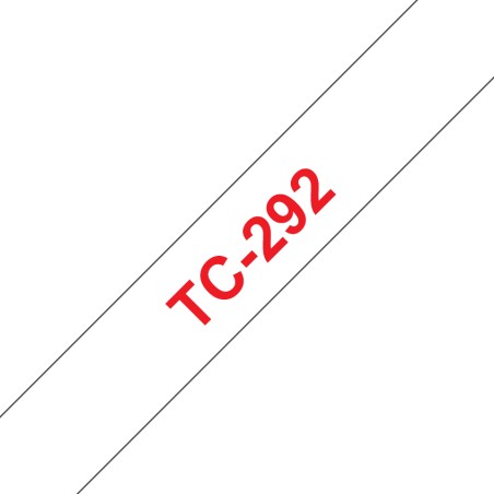 Brother TC-tape 9mm Rød Tekst - Kvalitetsmærkning til Enhver Opgave (Varenr. TC292)