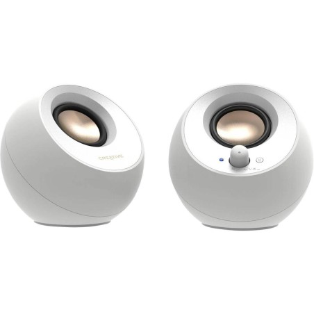 Creative Pebble V3 20-kanal Højttalere – Elegant Hvid Kvalitet med Fantastisk Lydoplevelse