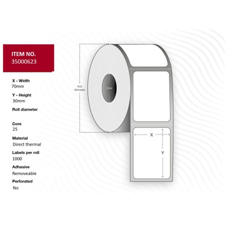 Køb Capture Label 70x30 - Core 25 White | Kvalitetsmærkater til alle behov! 