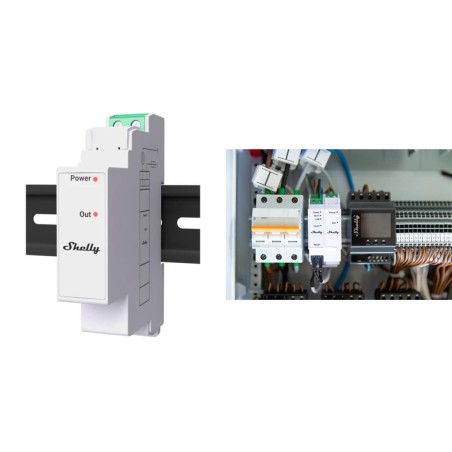 Shelly Pro 3EM Switch Add-On Kontakt - Optimal Energistyring og Smart Hjem Løsning | Varenummer: 3800235268131