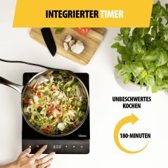 Induktionsplade IK-6161 2000W - Effektiv, Elegant & Digital 19cm - Varenummer 8712836993693