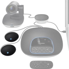 Logitech GROUP Ekspansionsmikrofoner - Kabling Sort | Professionel Lydkvalitet til Møder