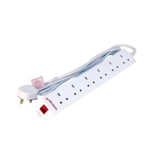 MicroConnect 6 gang UK Surge Protected