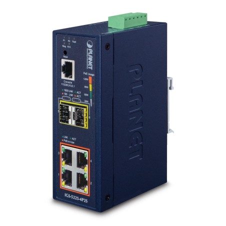 Robust Planet IGS-5225-4P2S IP40 Industrial L2/L4 4-Port Switch til Tunge Miljøer