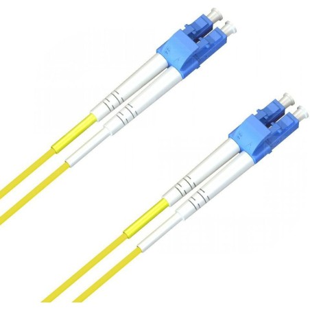 "MicroConnect LCUPC-LCUPC 12m OS2 | Høj Kvalitet Fiberkabel - FIB441012"
