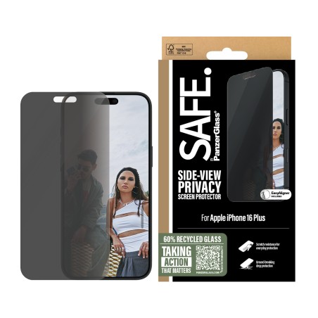SAFE. Privacy by PanzerGlass Apple iPhone 16 Plus, 15 Plus | Ultra-Wide Fit