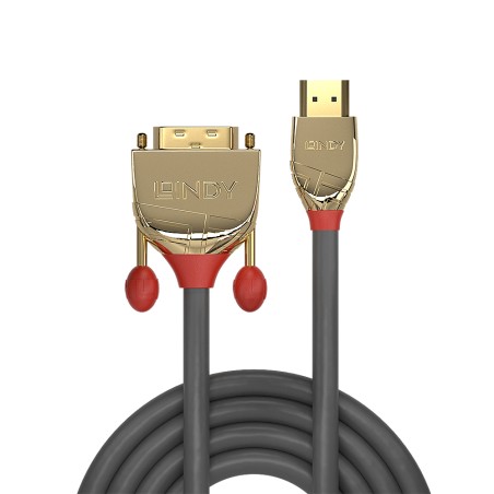 Lindy 10m HDMI to DVI-D Cable, Gold