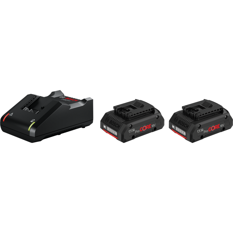 Bosch Starter Set 2 x ProCORE18V 4.0Ah + GAL 18V-40 Professional Adapter Bosch Starter Set 2 x ProCORE18V 4.0Ah + GAL 18V-40 Professional Adapter