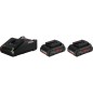 Bosch Starter Set 2 x ProCORE18V 4.0Ah + GAL 18V-40 Professional Adapter Bosch Starter Set 2 x ProCORE18V 4.0Ah + GAL 18V-40 Professional Adapter