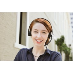 Logitech USB Headset Stereo H650e - Kabling Headset i Sort | Komfortabel Lydkvalitet til Professionel Brug