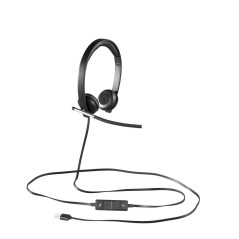 Logitech USB Headset Stereo H650e - Kabling Headset i Sort | Komfortabel Lydkvalitet til Professionel Brug