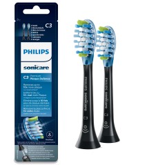 Philips HX9042 Plaque Defence Sort Ekstra Tandbørstehoved - Effektiv Rensning & Optimal Mundhygiejne