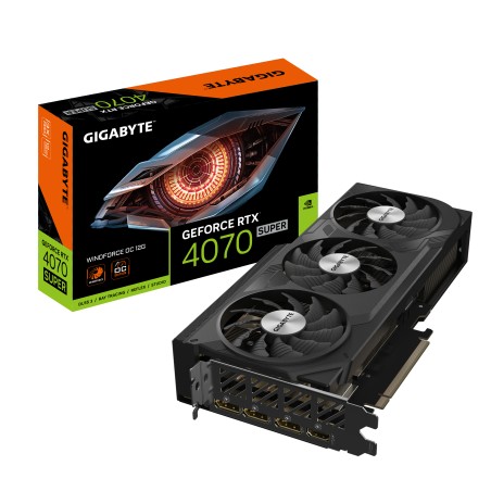 Gigabyte GeForce RTX 4070 SUPER WINDFORCE OC 12G - Kraftfuld Grafikkort til Ultimativ Gamingoplevelse!