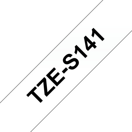 Brother Tape Black on Clear 18mm TZES141 - Slidstærk og alsidig label til professionel brug