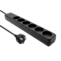 MicroConnect Danish Power Strip 6-way - Reliable, High-Quality, MC-EDBGRU0607B