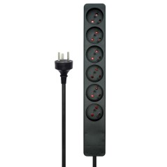 MicroConnect Danish Power Strip 6-way