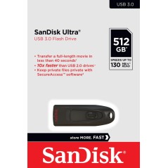 SanDisk Ultra 512GB USB 3.0 USB stick Sort