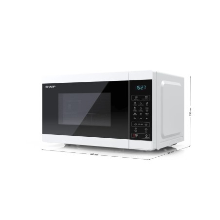 Sharp YC-MG02E-W Mikrobølgeovn med grill Hvid