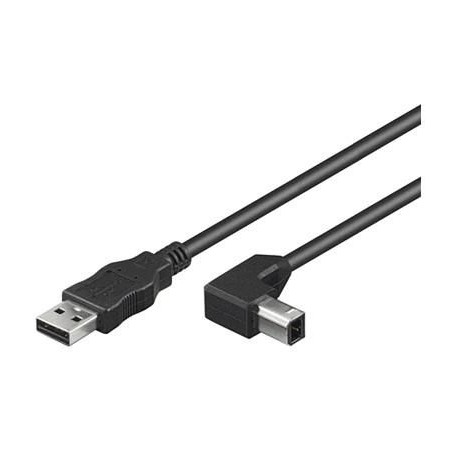 Køb MicroConnect USB20 A-B 0,5m M-M | Hurtig & Pålidelig Forbindelse - USBAB05ANGLED