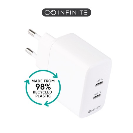 eSTUFF INFINITE USB-C Charger EU PD | Hurtig og Effektiv Oplader | Varenummer: ES637035
