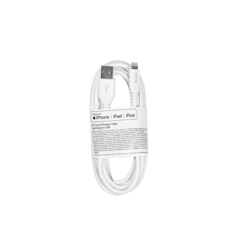 eSTUFF Lightning Cable MFI 3m Whit eSTUFF Lightning Cable MFI 3m Whit