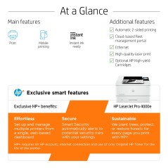 Køb HP LaserJet Pro 4002Dne - Effektiv og Pålidelig Printer (2Z605E)