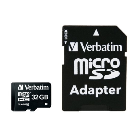 Verbatim 32 GB SD Micro SDHC Class 10 - Hurtig og Pålidelig Lagring til 44083