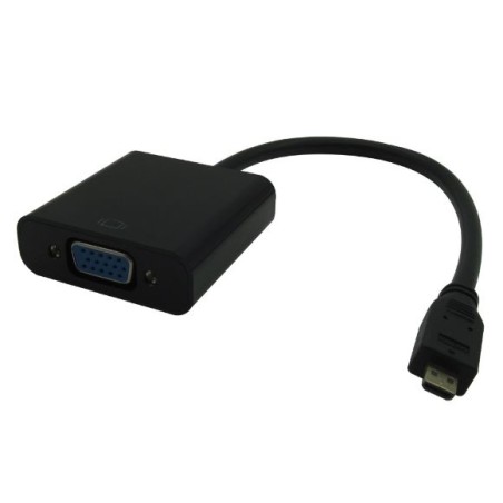 "MicroConnect HDMI Micro - VGA Adapter (M-F) - HDMIDVGA for pålidelig skærmtilslutning og klar billedkvalitet"
