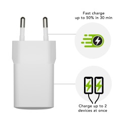 Kraftfuld dbramante1928 Wall Charger USB-CUSB-A - Opladning på Farten | CH18EUWH7098