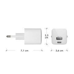 Kraftfuld dbramante1928 Wall Charger USB-CUSB-A - Opladning på Farten | CH18EUWH7098