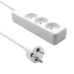 MicroConnect Danish Power Strip 3-way