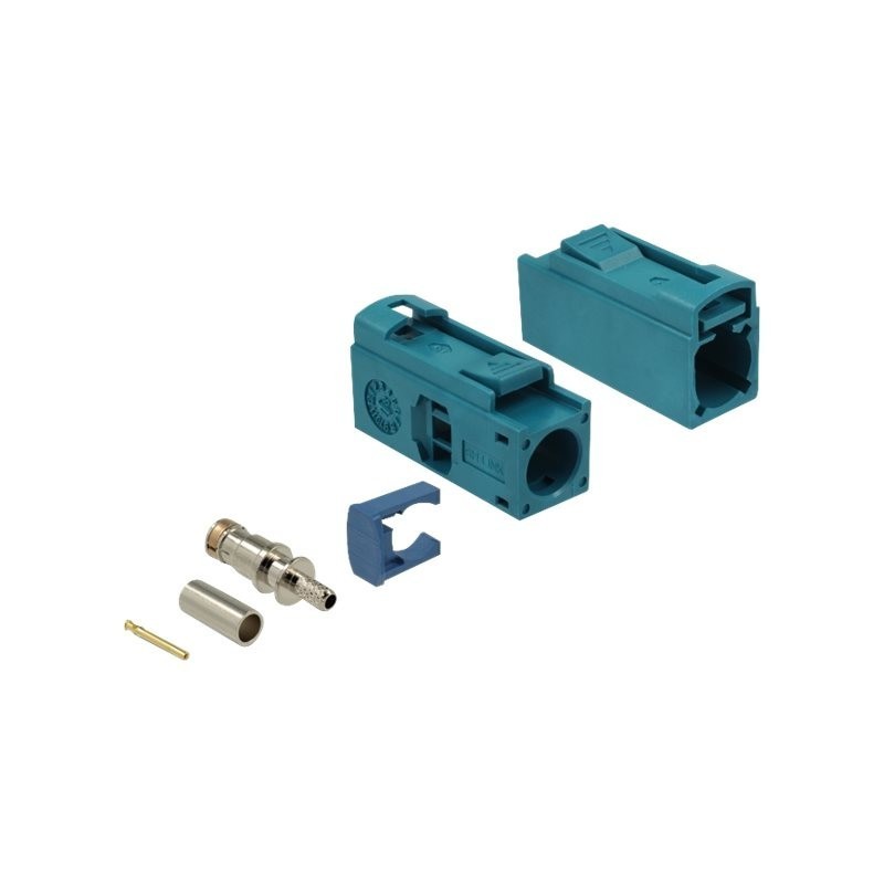 Delock FAKRA Z jack 25 mm (long) for crimping Blå