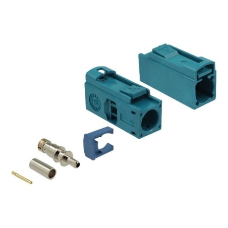 Delock FAKRA Z jack 25 mm (long) for crimping Blå