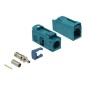 Delock FAKRA Z jack 25 mm (long) for crimping Blå