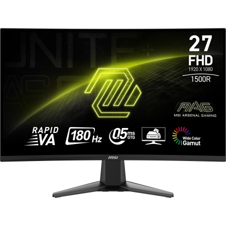 MSI MAG 27C6F 27 1920 x 1080 (FHD) HDMI DisplayPort 180Hz Skærm