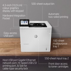 Effektiv og Pålidelig Udskrivning med HP Laserjet Enterprise M611Dn (7PS84A)