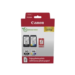 Canon PG-545 / CL-546 Value Pack – Sort & Farve Blækpatroner (Cyan, Magenta, Gul) til Fantastiske Udskrifter! Varenummer: 871457