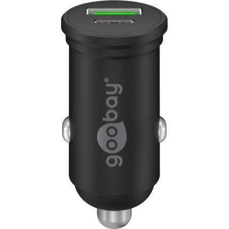 Dual-USB Car Fast Charger USB-C™ PD (45 W) - Hurtig opladning til alle dine enheder i sort - Varenr. 4040849617393