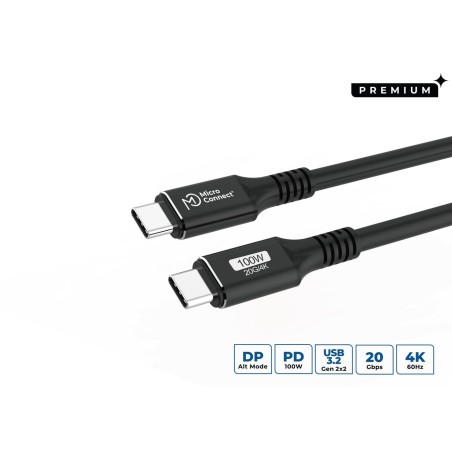 MicroConnect Premium USB-C Cable 3m - Hurtig, Stabil og Holdbar Forbindelse | USB3.2CC3