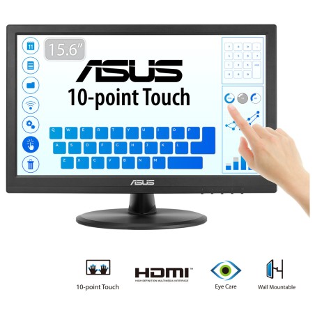 Asus Vt168Hr 15.6" Skærm - Optimal Ydelse og Klar Billedkvalitet | 90LM02G1-B04170