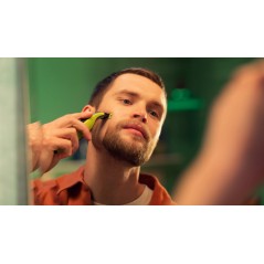 Philips OneBlade QP440 Barberhoved Sort Grøn Sølv