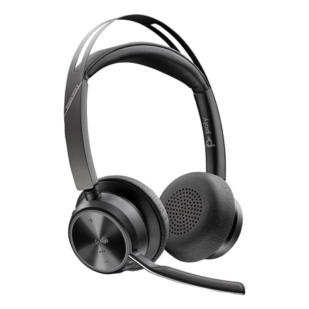 Poly Voyager Focus 2-M Trådløs Kabling Headset - Sort | Fantastisk Lyd & Komfort til Professionelle
