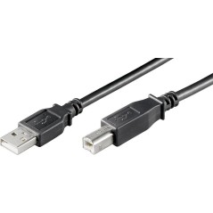 Goobay USB 2.0 Kabel 5m - Sort | Høj Kvalitet & Optimal Ydeevne - Varenr: 4040849935985