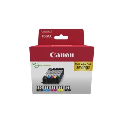 Canon PGI 570/CLI-571 PGBK/BK/C/M/Y Multi Pack Sort Gul Cyan Magenta Pigmenteret sort Blækbeholder