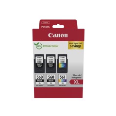 Canon PG-560XL x2/CL-561XL Multi Value Pack Blæk Sort Farve (cyan, magenta, gul)
