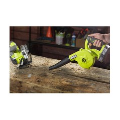 Ryobi Elektrisk Bladblæser R18TB-0 – Effektiv Rydning af Haveaffald | Varenummer: 4892210149985
