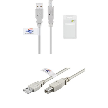 Goobay USB 2.0 Kabel 3m Grå - Hurtig Overførsel, Holdbar Kvalitet, Perfekt til Dine Enheder!