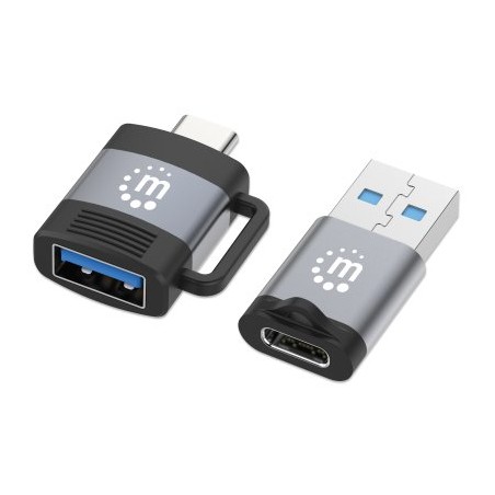 Manhattan 2-Piece Set USB-C to USB-A (356329) - Høj Kvalitet og Pålidelig Forbindelse