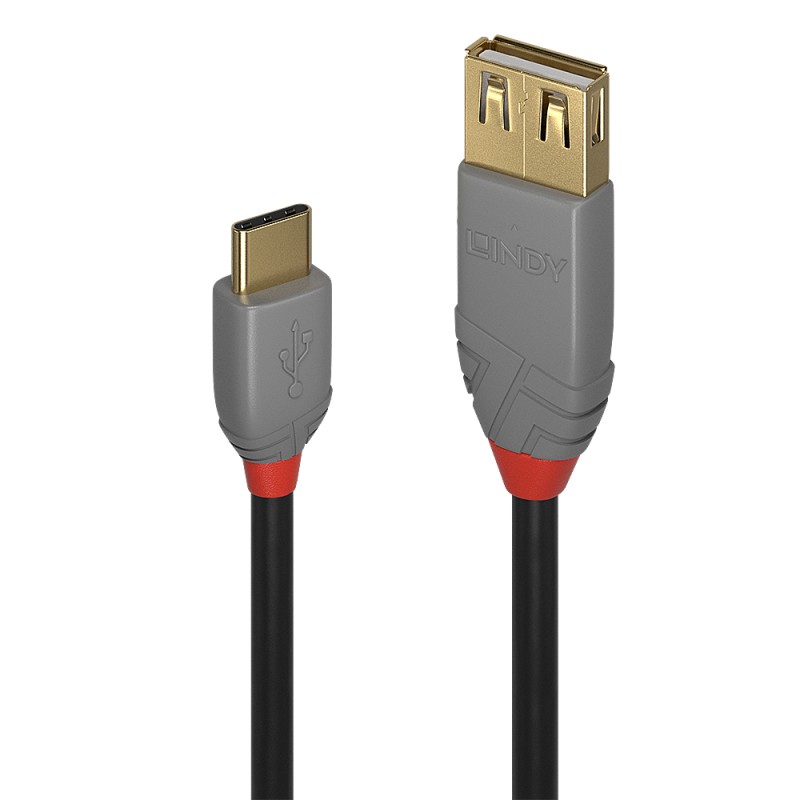 Lindy 0.15m USB 2.0 C to A Adapter Lindy 0.15m USB 2.0 C to A Adapter