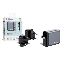 Verbatim GNC-140 GaN Charger 140W - Hurtig og Effektiv Opladning | #32203